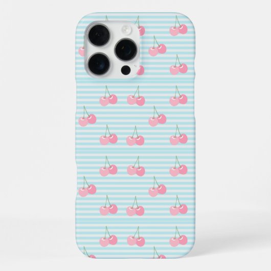 Coque iPhone 16 Pro Max Cerises Roses Été (Verso)