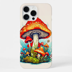 Coque iPhone 16 Pro Max Champignons de forêt sauvage en germination