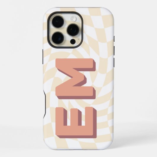 Coque iPhone 16 Pro Max Chariot esthétique Monogramme tendance (Verso)