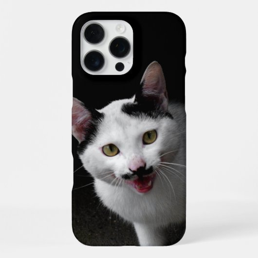 Coque iPhone 16 Pro Max Chat avec Moustache (Verso)