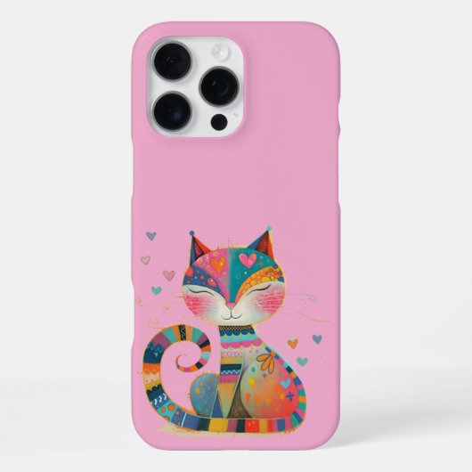 Coque iPhone 16 Pro Max Chat excentrique (Verso)