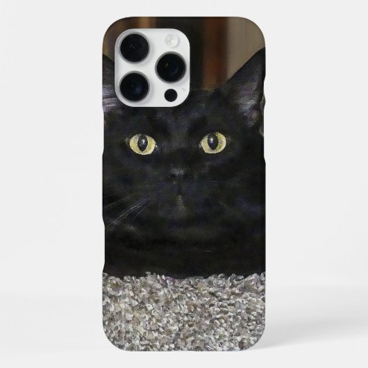 Coque iPhone 16 Pro Max Chat Noir (Verso)
