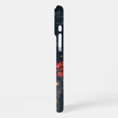 Coque iPhone 16 Pro Max Chat Noir Jouant du Saxophone Saxophoniste En Colè (Côté gauche)