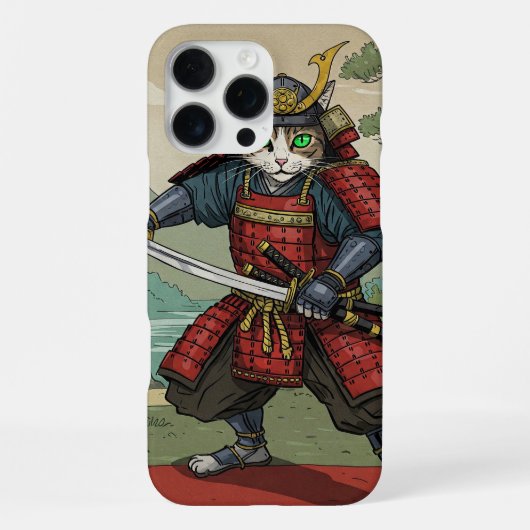 Coque iPhone 16 Pro Max Chat Samouraï (Verso)