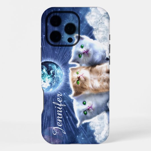 Coque iPhone 16 Pro Max Chats dans le nuage (Verso)