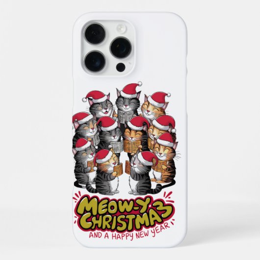 Coque iPhone 16 Pro Max Chats de Noël (Verso)