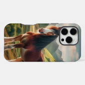 Coque iPhone 16 Pro Max cheval Clydesdale des Highlands d'Écosse (Verso Horizontal)
