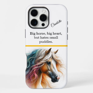 Coque iPhone 16 Pro Max Cheval coloré à la crinière fluide