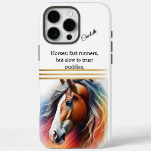 Coque iPhone 16 Pro Max Cheval vibrant à crinière - Art IA