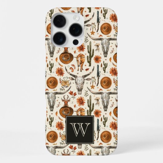 Coque iPhone 16 Pro Max Chic Western (Verso)