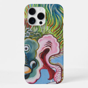 Coque iPhone 16 Pro Max Chien de Foo / Gardien Lion Murale Chinois
