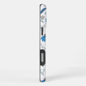 Coque iPhone 16 Pro Max Chinoiserie Blue Echinacea Pattern (Côté droit)