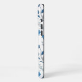 Coque iPhone 16 Pro Max Chinoiserie Blue Echinacea Pattern (Côté gauche)