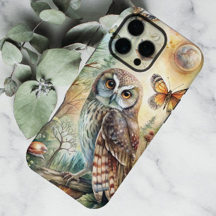 Coque iPhone 16 Pro Max Chouette bohème de la forêt