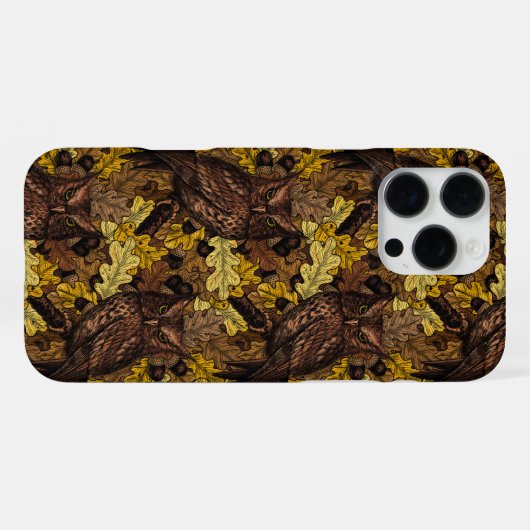 Coque iPhone 16 Pro Max Chouettes d'automne (Verso Horizontal)