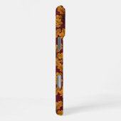 Coque iPhone 16 Pro Max Chouettes d'automne sur rouge foncé (Côté droit)