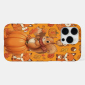 Coque iPhone 16 Pro Max Citrouille Automne et l'Écureuil (Verso Horizontal)