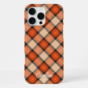 Coque iPhone 16 Pro Max Citrouille d'automne personnalisé Orange Brown Tar
