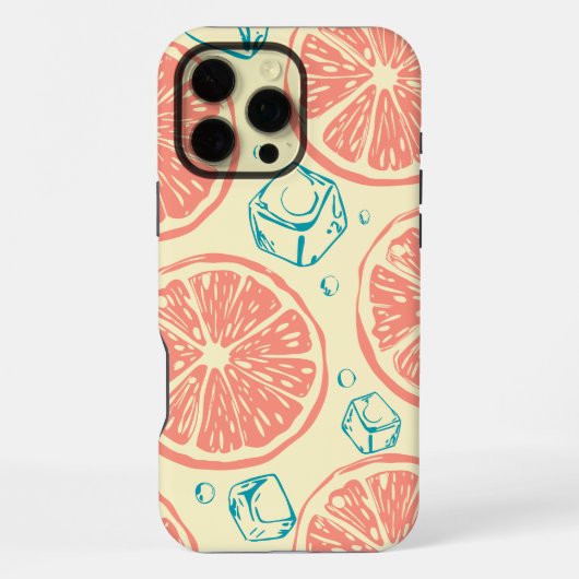 Coque iPhone 16 Pro Max Citrus and Ice Pattern  (Verso)