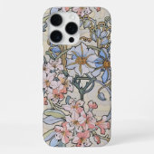 Coque iPhone 16 Pro Max Clematis rose Vin à fleurs Alphonse Mucha (Verso)