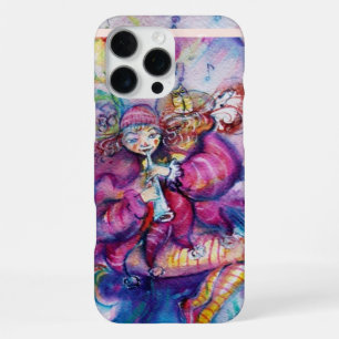 COQUE iPhone 16 PRO MAX CLOWN ROSE MUSICAL AVEC HIBOU