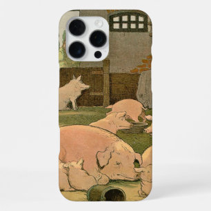 Coque iPhone 16 Pro Max Cochons et porcelets à la ferme