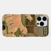 Coque iPhone 16 Pro Max Cochons et porcelets à la ferme (Verso Horizontal)