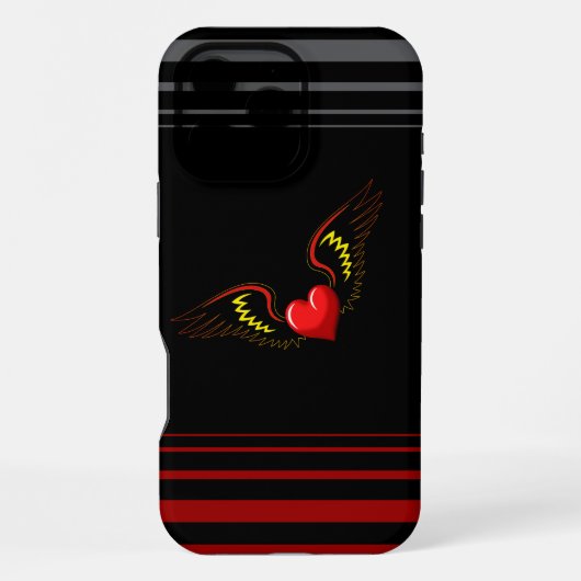 Coque iPhone 16 Pro Max Cœur ailé (Verso)