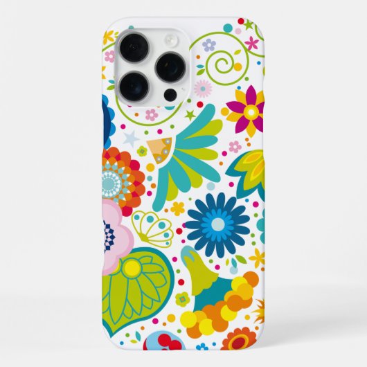 Coque iPhone 16 Pro Max Coeur de fleurs (Verso)