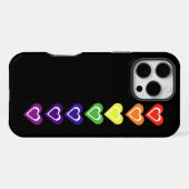 Coque iPhone 16 Pro Max Cœurs arc-en-ciel (Verso Horizontal)