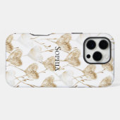Coque iPhone 16 Pro Max Coeurs Boho de crème Brown (Verso Horizontal)