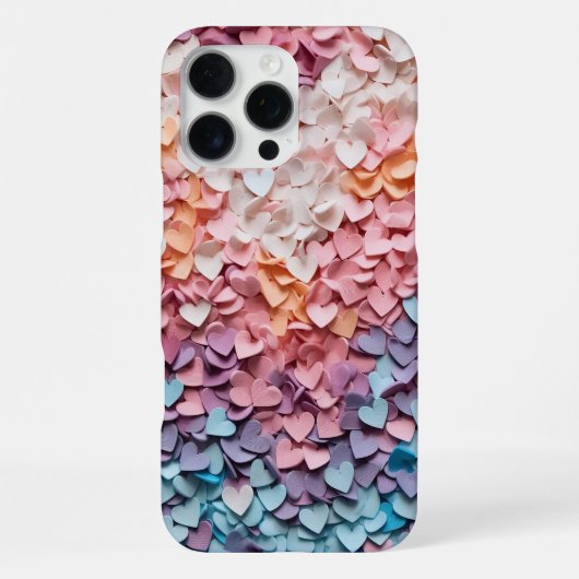 Coque iPhone 16 Pro Max Cœurs de papier (Verso)