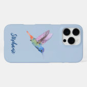 Coque iPhone 16 Pro Max Colibri Oiseau Bleu (Verso Horizontal)