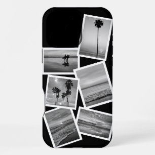 Coque iPhone 16 Pro Max Collage de photos personnalisé noir et blanc créat