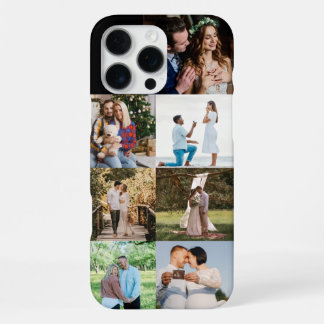 Coque iPhone 16 Pro Max Collage de photos personnalisé pour couple et fami