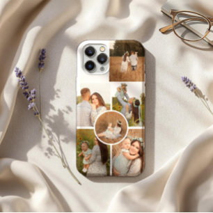 Coque iPhone 16 Pro Max Collage photo personnalisé moderne à six photos