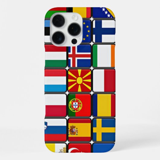 Coque iPhone 16 Pro Max Collection de drapeaux internationaux, drapeaux du (Verso)