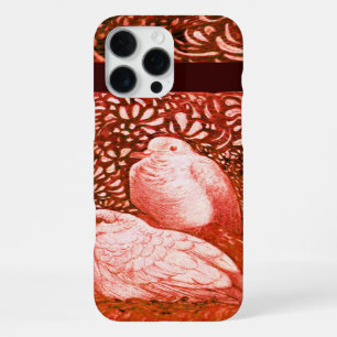 COQUE iPhone 16 PRO MAX COLOMBES BLANCHES EN ROUGE