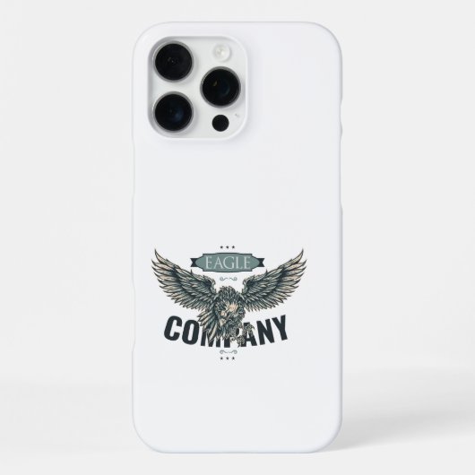 Coque iPhone 16 Pro Max Compagnie Retro Eagle Design Américain (Verso)
