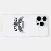 Coque iPhone 16 Pro Max Compagnie Retro Eagle Design Américain (Verso Horizontal)