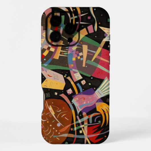 Coque iPhone 16 Pro Max Composition X de Kandinsky, œuvre d'art abstrait (Verso)
