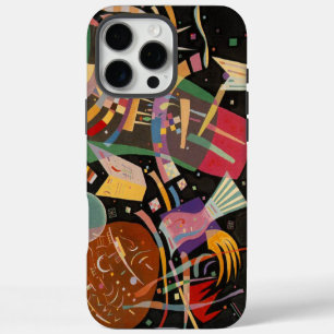 Coque iPhone 16 Pro Max Composition X de Kandinsky, œuvre d'art abstrait