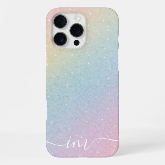 Coque iPhone 16 Pro Max Conception abstraite moderne avec Initiales et Nom (Verso)