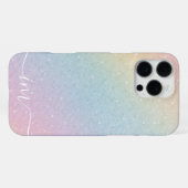 Coque iPhone 16 Pro Max Conception abstraite moderne avec Initiales et Nom (Verso Horizontal)