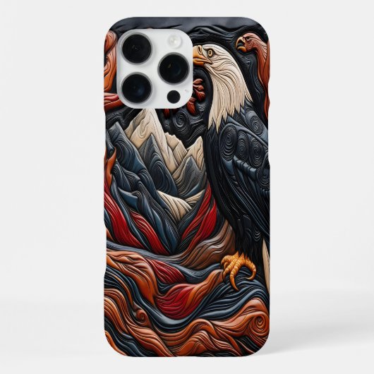 Coque iPhone 16 Pro Max Conception d'aigle de la grâce de la nature (Verso)
