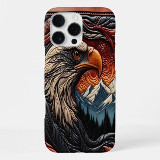 Coque iPhone 16 Pro Max Conception d'aigle de la nature (Verso)