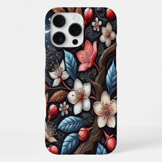Coque iPhone 16 Pro Max Conception d'arbre de cerisier en fleurs au clair  (Verso)