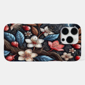 Coque iPhone 16 Pro Max Conception d'arbre de cerisier en fleurs au clair  (Verso Horizontal)