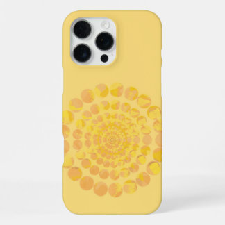 Coque iPhone 16 Pro Max Conception de cercle texturé en jaune minimaliste