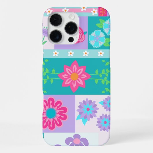 Coque iPhone 16 Pro Max Conception de fleurs vibrantes en fleurs (Verso)
